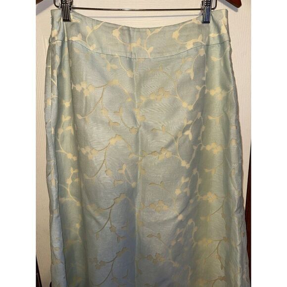 NWOT J. Jill Linen Blend Floral Cut Out A-Line Maxi Skirt  Size 12 - Picture 9 of 14